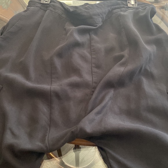 Zara Black Cropped Faded Cargo Pants Medium M Harem Cargo - Picture 6 of 11